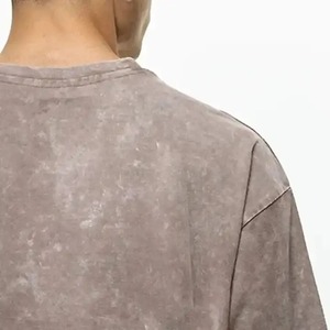 T-shirt surdimensionné personnalisé Fabricant pas cher prix manches courtes noir gris hommes blanc délavé à l'acide T-shirt - Product Image 5