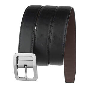 2025 hommes réglable noir-couleur ceinture en cuir véritable élégant en gros mince cuir jean ceinture pour hommes - Product Image 4