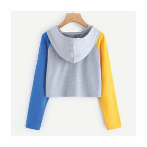 เสื้อฮู้ดโอเวอร์ไซส์ผ้าฝ้ายพิมพ์ลายสกรีนแบบกำหนดเอง ชุดเซ็ตเสื้อครอปคอกลม XS สไตล์สปอร์ตสำหรับผู้หญิง ใส่ได้ในฤดูหนาว - Product Image 2