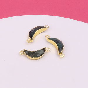 มรกตทองอิเล็กโทรเพลทรูปพระจันทร์เสี้ยวครึ่งดวง6x16มม. อุปกรณ์ประกันตัวแบบทำเครื่องประดับแบบทำมือตัวเชื่อมต่อชิ้นส่วน - Product Image 4