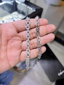 Luxury Infinity Design Link Chain VVS Moissanite Diamond 925 Sterling Silver Iced Out Hip Hop Luxury <b>Statement</b> <b>Necklace</b> - Product Image 5