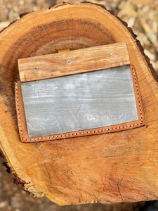 Hot Sale Hand Forged Damascus Steel Dough Cutter Premium Bench Scraper Multipurpose Chef Baking Tool - Product Image 2