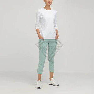 Ropa informal Color sólido transpirable ligero correr mujeres Camisas/alta calidad logotipo personalizado impreso mujeres camisetas - Product Image 4
