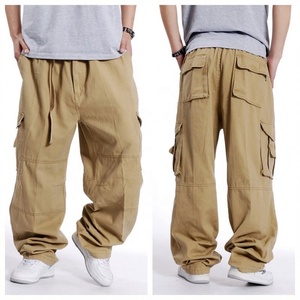 Ohsisa 2025 – Pantalon long décontracté pour homme, multi-poches, en coton, coupe large, taille élastique, grande taille - Product Image 5
