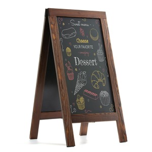 Ngoài trời bằng gỗ đen bảng đen cho thanh <span class=keywords><strong>menu</strong></span> trang trí gỗ Chalk Board đứng bán buôn bảng đen - Product Image 1