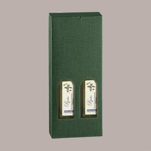 10 pièces boîte de papier graphique en soie verte pour 2 bouteilles 500ml huile Petit 130x65x320mm boîtes en plastique - Product Image 3