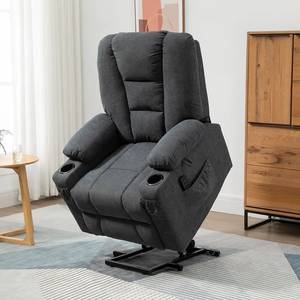 Electric Lift Recliner Chair Massaging <b>Heating</b> Lounge <b>Seat</b> Faux Leather Upholstered Modern Home Chair - Product Image 2