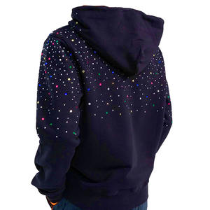Sweat-shirt à capuche unisexe en coton personnalisé tendance 2026 pour homme, sweat-shirt en molleton uni, design automne-hiver, sweat-shirt à capuche avec strass en diamant - Product Image 5