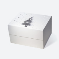 Boîte cadeau magnétique de luxe A4 haute pour emballage de vêtements, boîte à cadeaux pliable pour baskets montantes, idéale pour Noël