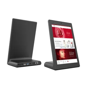 Convenient Wireless Table Top Touchscreen Display With User-friendly Interface Dynamic Content Powered By Android OS In Hotel