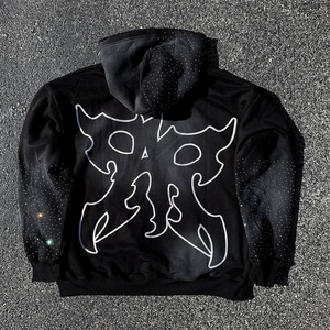 เสื้อมีฮู้ดซักกรดพลอยเทียมมีฮู้ดพิมพ์ลายโลโก้ผ้าฟลีซเทอร์รี่สไตล์วินเทจ - Product Image 2