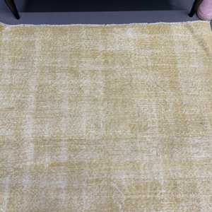 Vintage Turkish Rug, 4.4x5.8 ft Area Rug, <b>Yellow</b> Check Rug - Product Image 3