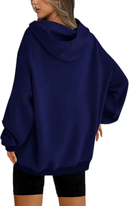 Sudadera con Capucha Ecológica Extra Grande de Estilo Urbano para Mujer, Sudadera Minimalista de Lona para Gimnasio, Viajes y Uso Diario - Product Image 3