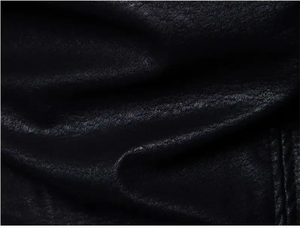 Vêtements pour hommes Veste en cuir Veste en cuir à capuche de couleur pure pour homme avec logo personnalisé - Product Image 5