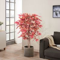 Grand Arbre d'Érable Artificiel en Plastique en Pot 7-8 pieds Réaliste Écologique Résistant aux UV Recyclable Thanksgiving Nouvel An Automne
