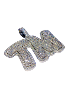 Pendentif personnalisé en argent sterling 925 avec nom, grand bijou hip-hop avec plaqué or et cadeau personnalisé, diamants moissanite - Product Image 4