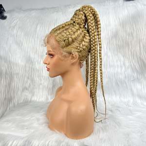 <span class=keywords><strong>Jennifer</strong></span> – perruque Lace Front Wig brésilienne naturelle vierge, perruque tressée, cheveux synthétiques, Transparent - Product Image 1