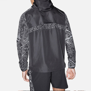 Ensemble de vestes de course légères en polyester de haute qualité, coupe-vent, imperméable, réfléchissant, veste coupe-vent pour hommes - Product Image 3