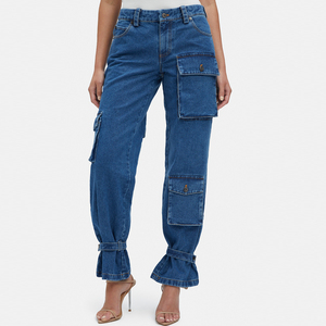 Pantalones vaqueros de mezclilla transpirables de talla grande para mujer, pantalones vaqueros holgados a la moda para chicas, gran oferta, ropa informal, pantalones vaqueros de algodón para niñas - Product Image 1