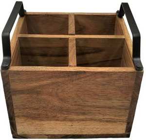Organizador de Cubiertos de Madera Moderno, Multifuncional, Duradero, Soporte para Utensilios de Mesa, Servilletero para Mesa de Comedor y Cocina - Product Image 6