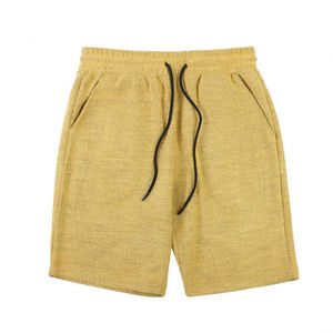 Wholesale <b>Yellow</b> Drawstring Waistband Summer <b>Men</b> Cotton <b>Shorts</b> Cargo <b>Shorts</b> for <b>Men</b> with OEM Service - Product Image 1