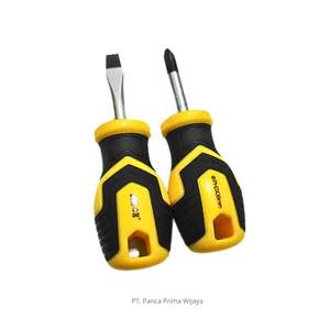 High Quality Industrial Grade Stubby <b>Screwdriver</b> <b>Set</b> 2PCS 38mm X 6mm Chrome Vanadium with Plastic Handle OEM Available - Product Image 2