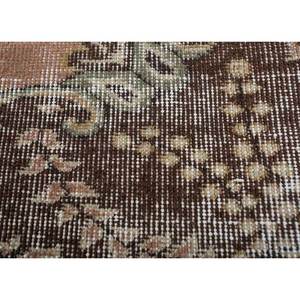 Vintage Beige <b>Brown</b> Hand Knotted <b>Wool</b> Rug for Home Use-for Living Hallway Entryway Teen's Bedroom Medallion Rectangle Puzzle - Product Image 3