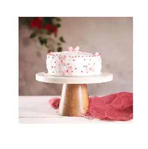 Suporte de bolo em mármore para artesanato, acessório de cozinha com decoração para casa, item personalizado 100% areia para bolo em mármore, artesanato atraente