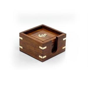 Posavasos rústicos de nogal al por mayor, mesas de madera de estilo clásico para eventos, decoración de Bar para el hogar con atractivo Vintage de HF CRAFTS - Product Image 5