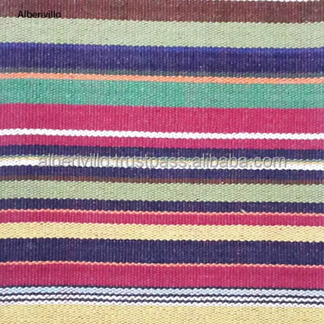 Sustainable Cotton Canvas Fabric wholesale Custom Cotton Multi Colored Stripe Fabric Material with High Quality