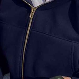 Unisexe Logo personnalisé respirant coupe-vent écologique pleine fermeture éclair polaire brodé à capuche hiver Hip Hop style en gros solide - Product Image 2