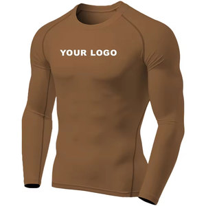 Protector de sarpullido transpirable de manga larga para hombres con Spandex/poliéster Protector de sarpullido de manga larga para personalizar su propio logotipo de marca - Product Image 1