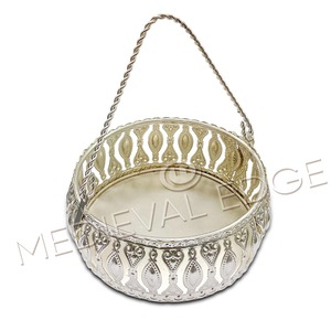 Haute qualité Vintage argent métal Snack assiette fruits secs plateau étagère de rangement élégant vaisselle servant des noix Original décor à la maison - Product Image 1
