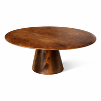 Mesa de Comedor de Madera de Mango Sólida, Estilo Moderno, Lujoso, Rústico, para Hotel, 110 cm, Tamaños Personalizados, Ecológica, para Sala de Estar