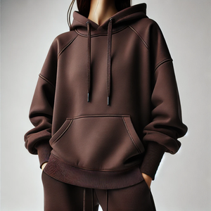 100% algodón Puffer Hoodie hombres mujeres invierno pulóver térmico Anti-retráctil antiarrugas cremallera sólido 6XL liso teñido tela ropa - Product Image 1