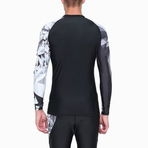 Última moda hombres Fitness manga corta impresión personalizada RashGuard hombres manga larga protección UV MMA Rash Guard camiseta manga larga - Product Image 5