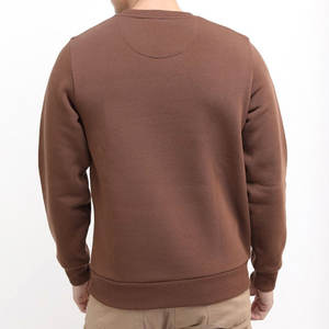 Sweat-shirt à manches longues et col rond en éponge française 100% coton de haute qualité pour hommes Logo personnalisé Hiver Style uni Technique de teinture solide - Product Image 6