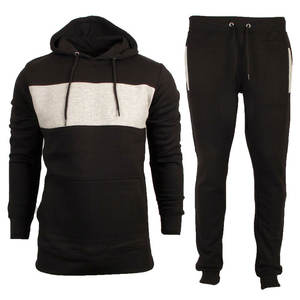 100% algodón todos los tamaños peso pesado holgado polar chándal conjuntos hombres Sudadera con capucha pantalones de chándal Jogger chándal conjuntos - Product Image 1