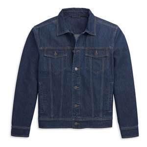 Veste en jean noire surdimensionnée pour homme, tendance 2025, personnalisée, décontractée, vintage, unie, veste en jean pour homme - Product Image 4