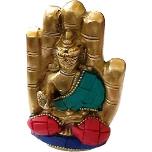 Bouddha de bénédiction en laiton dans la main de bénédiction-Statue en laiton Statues bouddhistes tibétaines-Statues de bouddha - Product Image 1