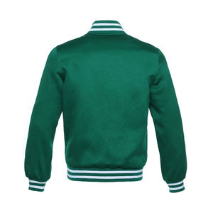 Chaqueta Bomber de satén Premium con bordado de tigre icónico y concha con acabado satinado para un Fierce hecho en Pakistán - Product Image 2