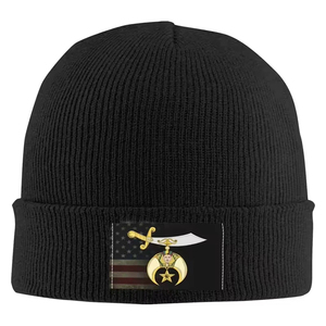 Masonic Shriner Split Adults Knit Beanie Winter Hat <b>Men</b> Women <b>Cap</b> Outdoor Warm <b>Caps</b> Black Embroidered Knitt 2025 Beanies - Product Image 1