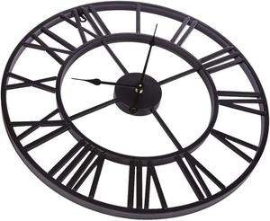Reloj de pared de metal negro redondo moderno con aspecto minimalista, acento perfecto para sala de estar, dormitorio, cocina, oficina y paredes de pasillo - Product Image 5