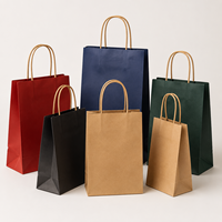 Sacs en papier kraft personnalisés en gros avec poignées, sacs en papier écologiques imprimés pour emballages cadeaux et achats
