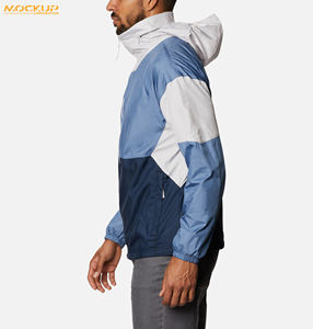 Veste coupe-vent imperméable pour homme, veste en softshell légère personnalisée, polaire, veste de randonnée réfléchissante, coupe-vent d'extérieur en gros - Product Image 3