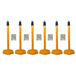 Set di 6 pali per catena Ø 63 mm, giallo - Product Image 2