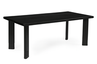Table à manger rectangulaire élégante en bois massif, fabriquée à la main, durable, pour appartement, maison de campagne, hôtel, villa, finition naturelle