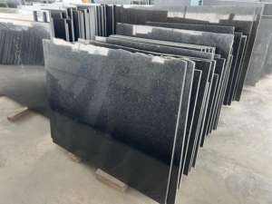 Cantera directa de la India, corte personalizado, negra de galaxia losa de granito, piedra Natural Premium, Mancha estrellada, cocina, sala de estar, baño, exterior - Product Image 5