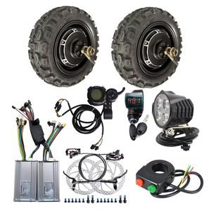 Kit de conversion de moteur de moyeu pour trottinette électrique DIY, 11 pouces, 60V 72V 3000W, sans balais, avec frein à disque, CD-90/65-6.5 - Product Image 1