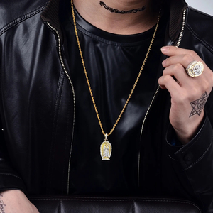 Iced VVS Moissanite diamante cristiano Jesús colgante cadena 925 Plata nombre letra Hip Hop personalizado fino colgantes encantos fiesta - Product Image 5